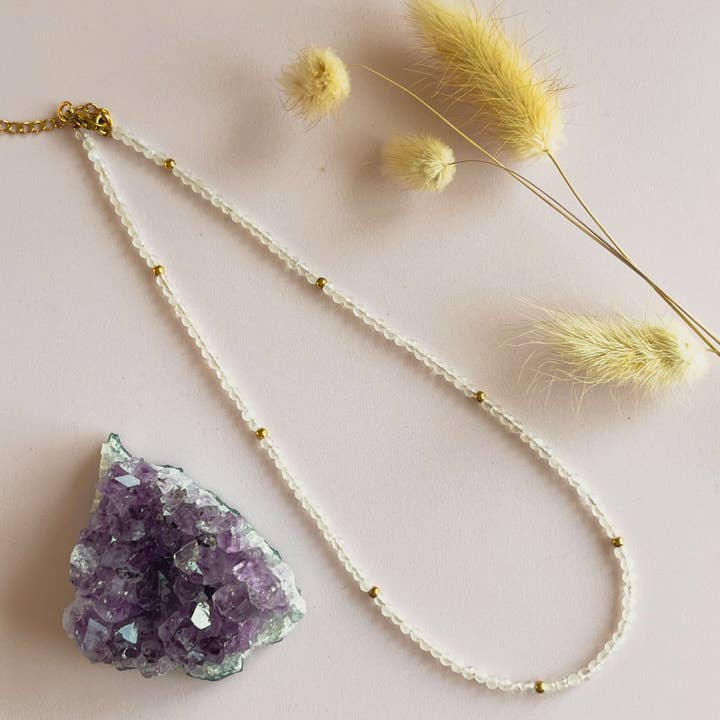 Iris choker moonstone - gold for wholesale by Mystic Jewelry