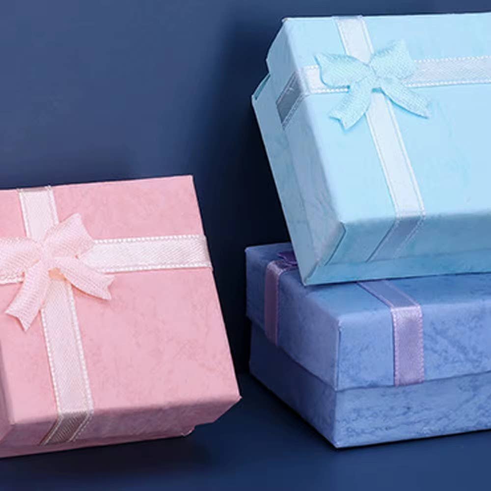 12pcs/ lot  pink color Gift Boxes Jewelry Ring  Jewelry Cart for wholesale on Faire7