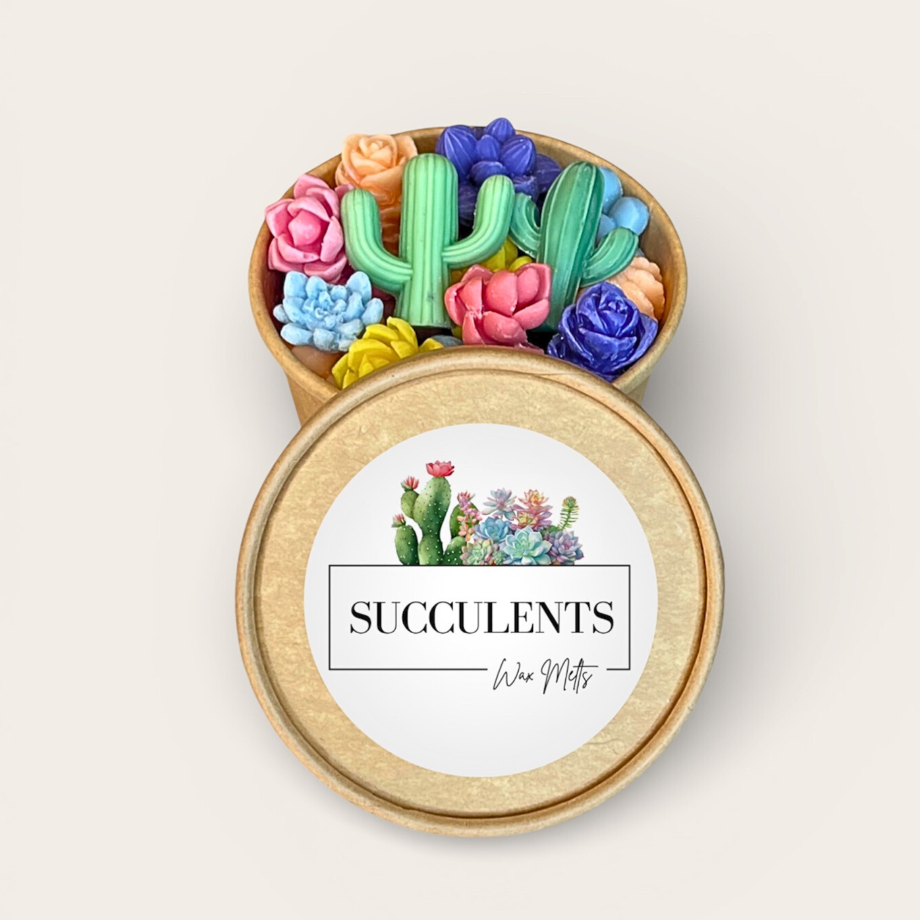 LostLove Art Co. - Wholesale Wax Melt - Wax Melts - Succulents 2oz Jar Soy Wax Melts 1