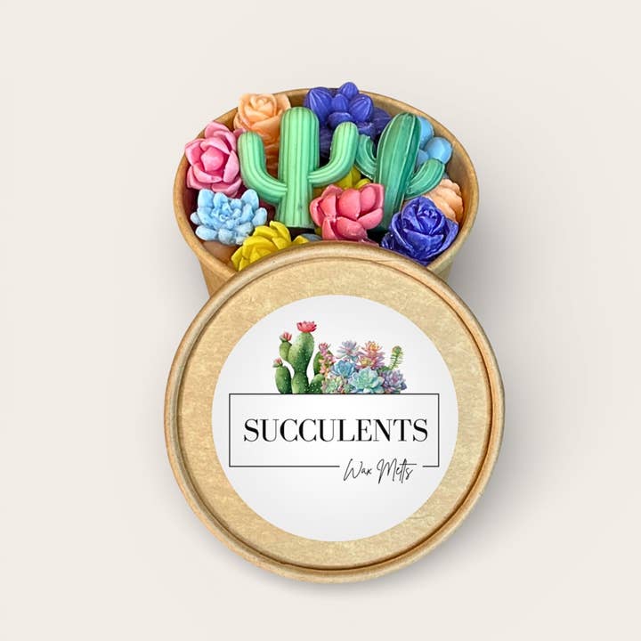 LostLove Art Co. - Wholesale Wax Melt - Wax Melts - Succulents 2oz Jar Soy Wax Melts 1