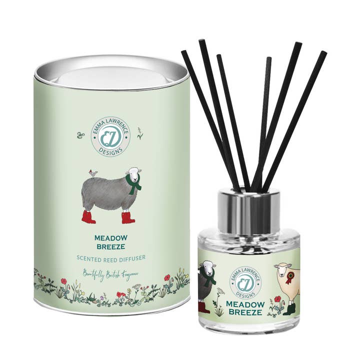 Emma Lawrence-Meadow Breeze Diffusori a Bastoncini 50ml per la vendita all'ingrosso da parte di The Country Candle Co.