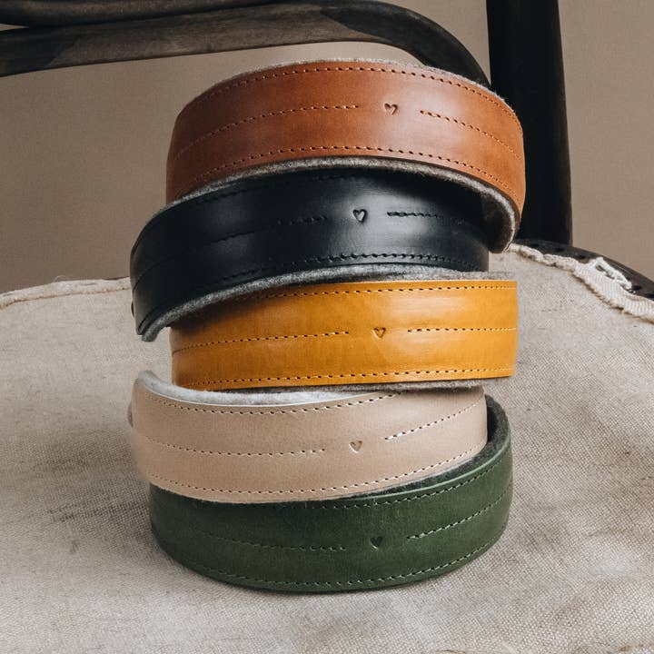 BAND&ROLL – wholesale Pet collar – Dog – Wool Padded Wide Dog Collar. Pine4