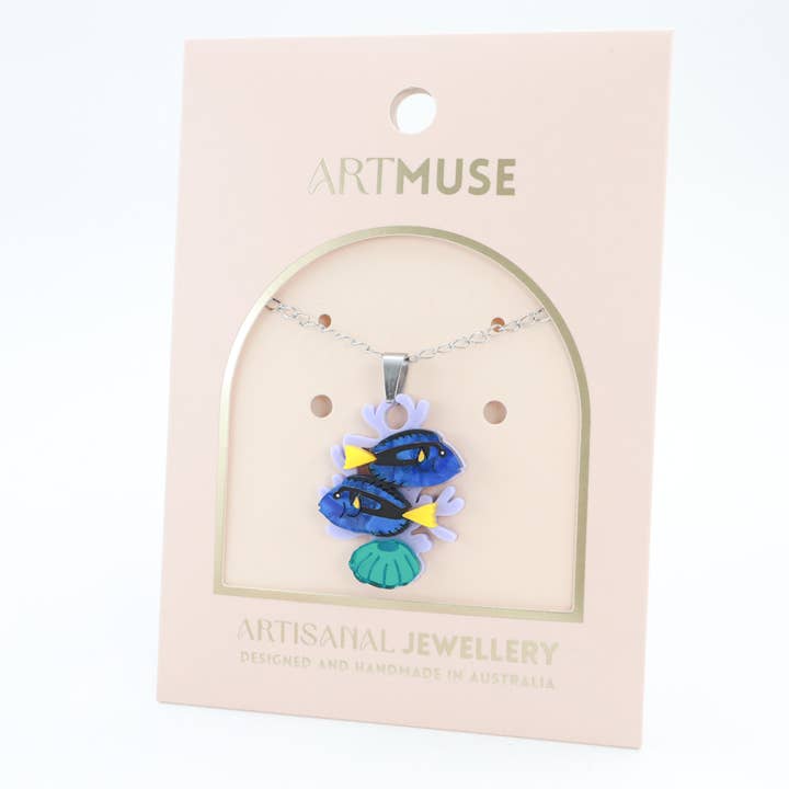 Colgante de Collar de Cirujano Azul para venta al por mayor de Wood With Words