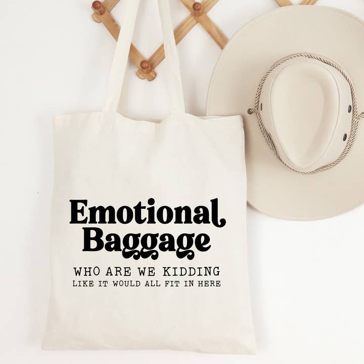 Følelsesmæssig bagage, Hvem laver vi tote taske, Skilsmisse gave for engroshandel hos The Vinyl Rose