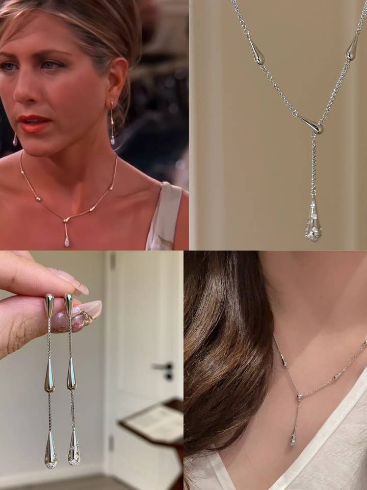 Rachel´s Silver Bridesmaid Necklace and Earrings Set for wholesale by ZEN&CO Studio