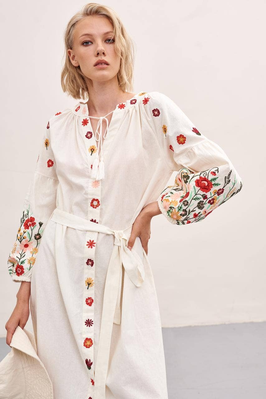 Handmade Originals Ukraine - Wholesale Dress - Women's - Embroidered Dress Spring Flowers1