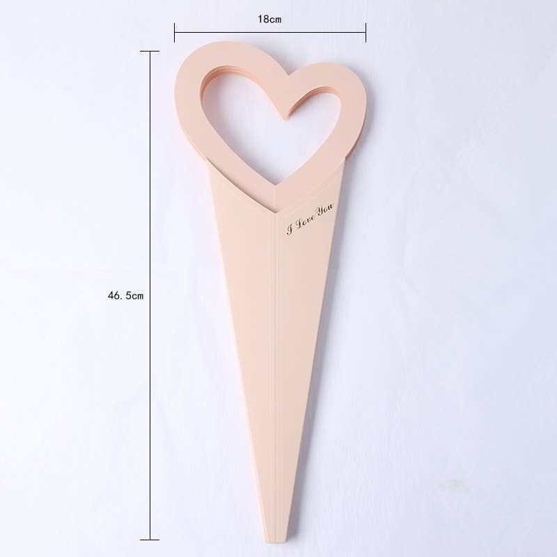 ByHome – wholesale Gift bag – 3 Colors LOVE Heart Flower Bouquet Paper Sleeve7