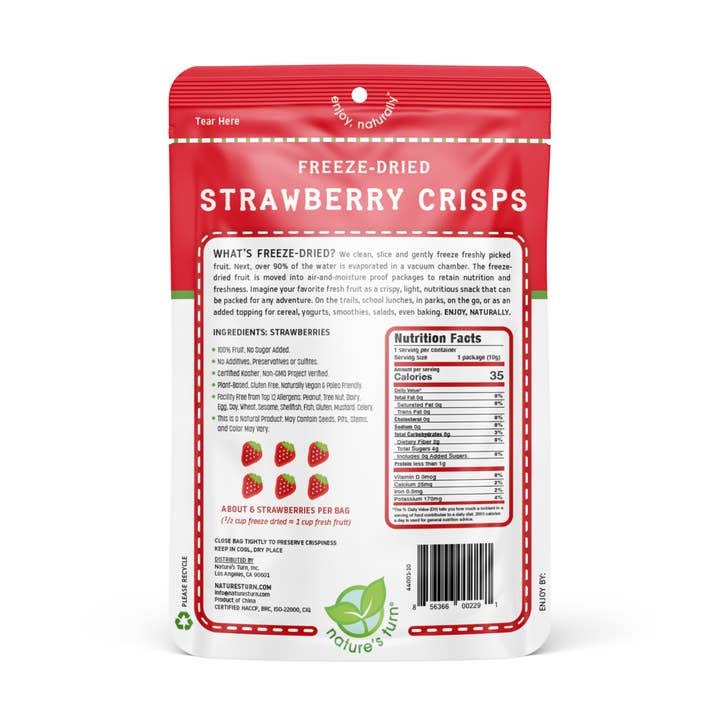 Nature's Turn - Wholesale Dried/Dehydrated Fruit - Freeze-Dried Strawberry Crisps4