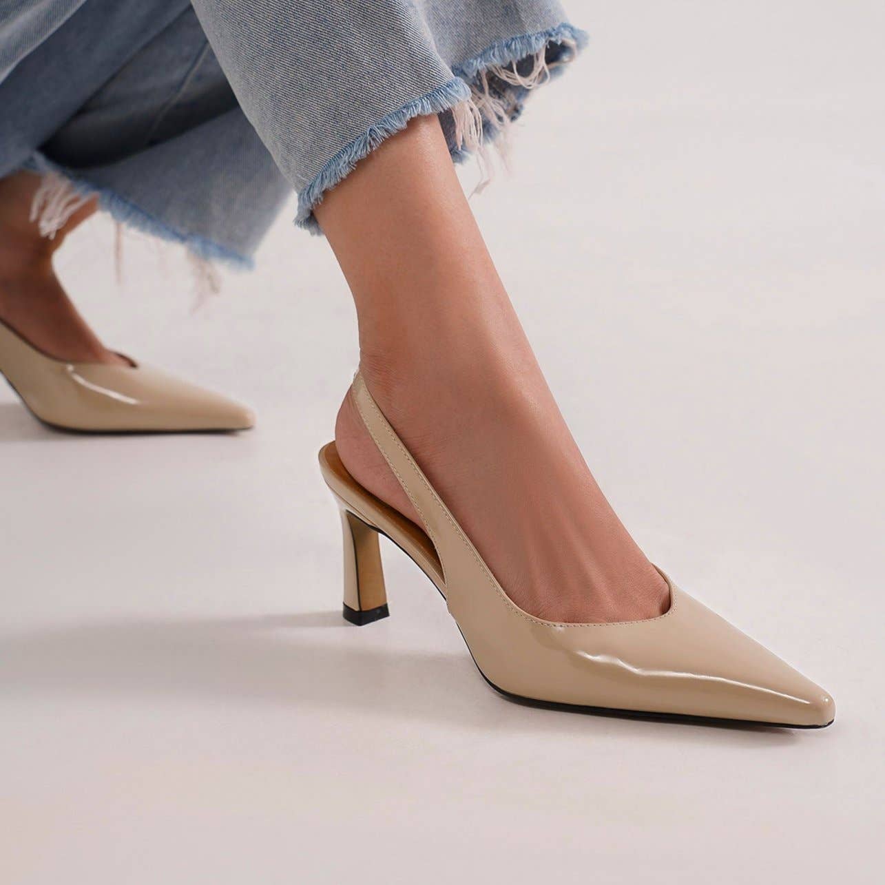 BEAST FASHION - Vente Chaussures à petit talon – femme - Escarpins Slingback TRINEE-017