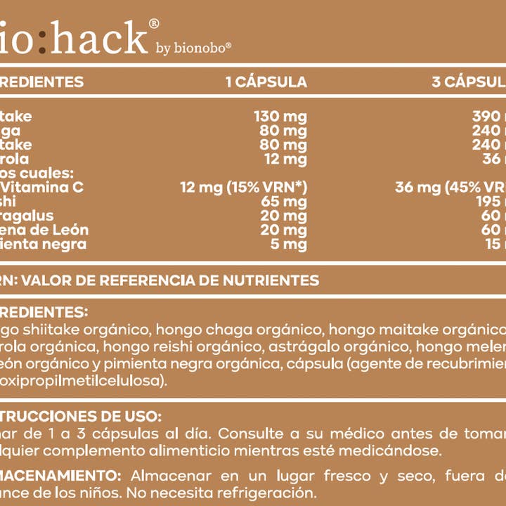 bionobo - Wholesale Oral Supplement/Vitamin - bio:hack® 5 x hongos adaptógenos2