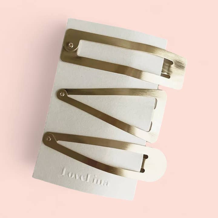 3PC Champagne Gold Clip Set - DIJA for wholesale by LoveLina