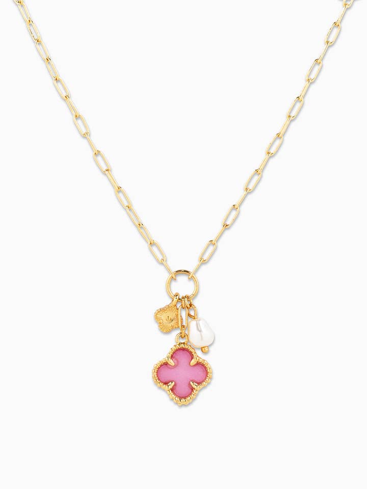 MOP Clover Triple Charm halskæde for engroshandel hos Sessori