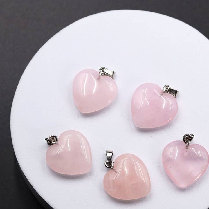 Gemcohub - Wholesale Spiritual stone/crystal - Amethyst Pendant Agate Heart Necklace Natural Stone1