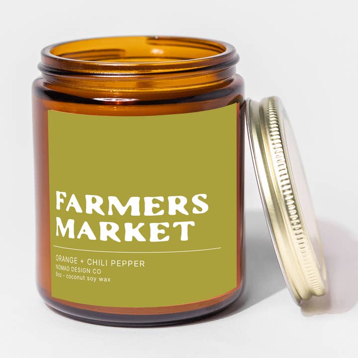 Farmers Market Candle for wholesale by Nomad Design Co