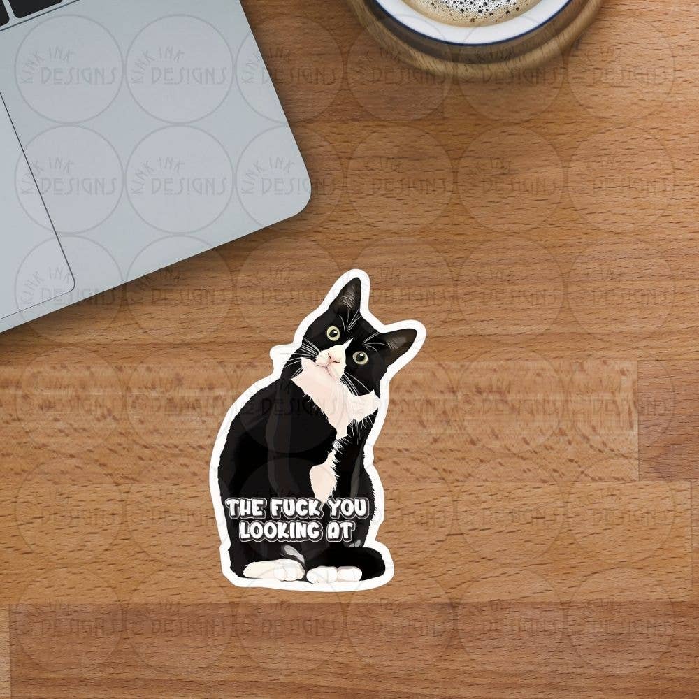 kink Ink Designs - Vente Autocollant - L'autocollant/magnet "Qu'est-ce que tu regardes ?"1