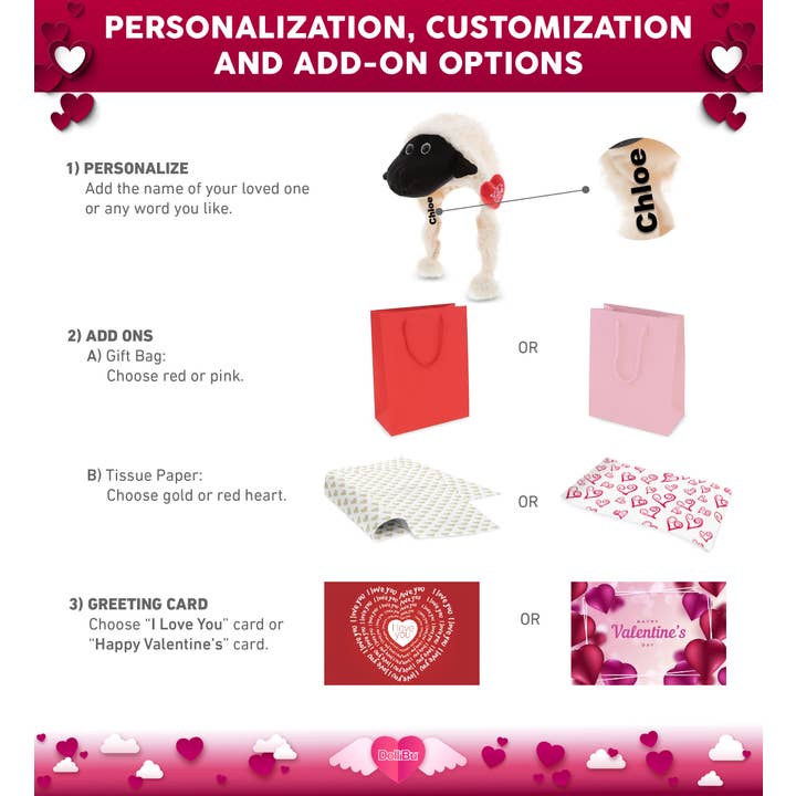 Cota Global - Wholesale Kids Hat - Kids - Plush I Love You Heart & Black Nose Sheep Hat1