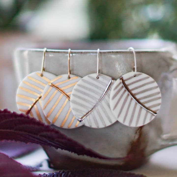 gold palm earrings for wholesale by Remnant Studios