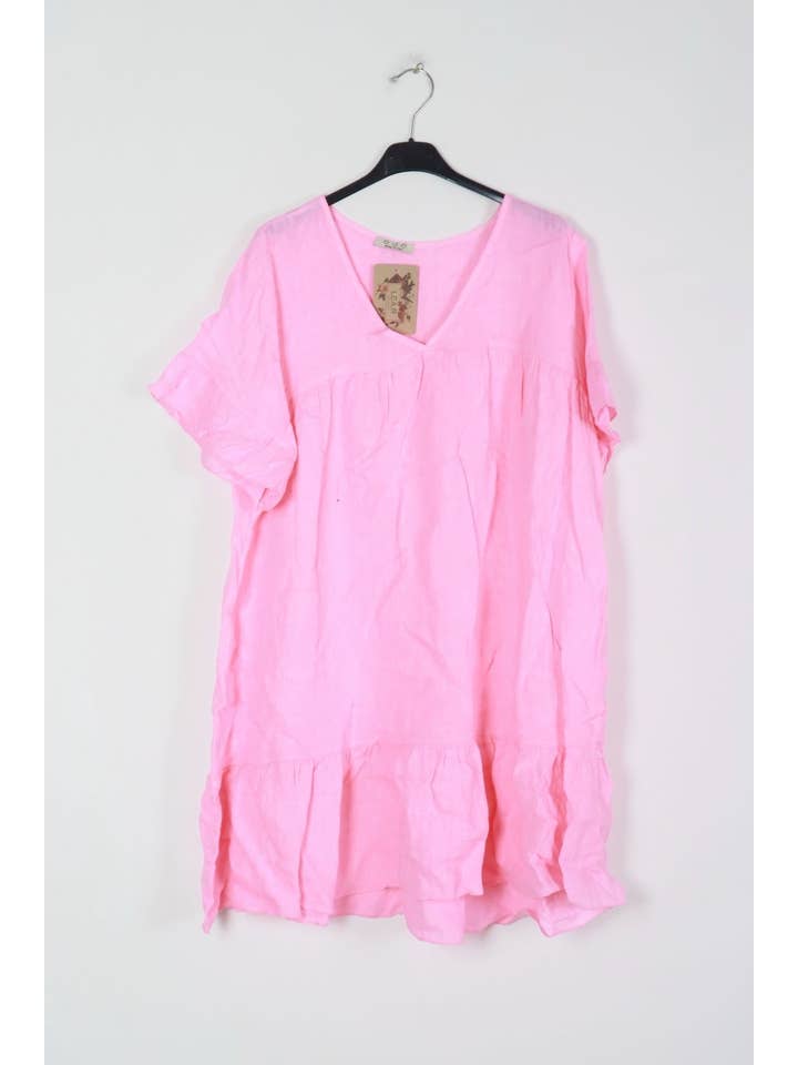 LÉA & LUC - Wholesale Dress - Women's - Short dress in 100% linen REF.1885/125