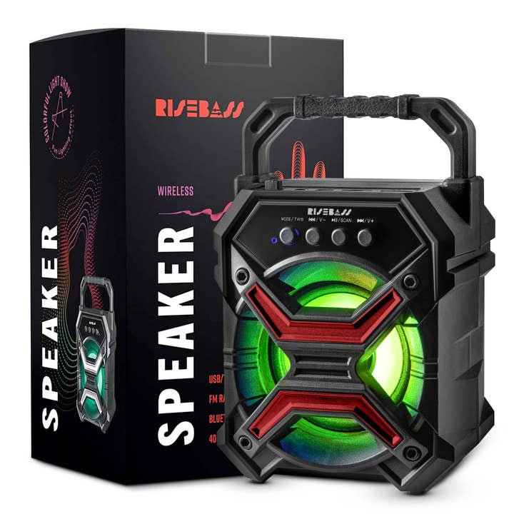 RISEBASS - Wholesale Speakers - RISEBASS Portable Speaker with Party Lights