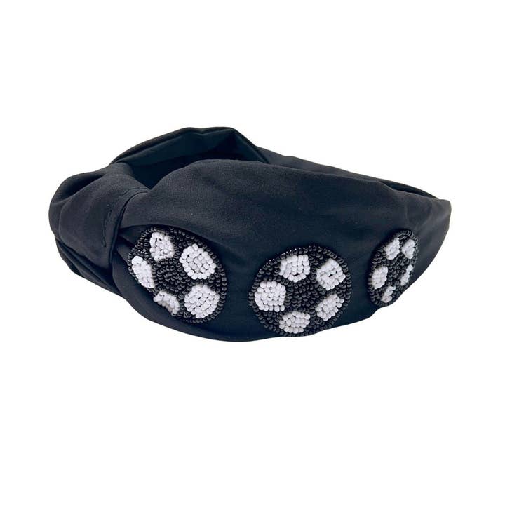 Black/White Soccer Headband U47 for wholesale by Treasure Jewels Inc.