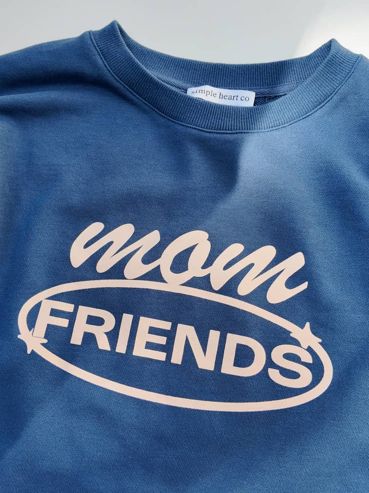 Mor Venner Sweatshirt Sæt | Hyggelig Blå Crewneck for engroshandel hos Simple Heart Co