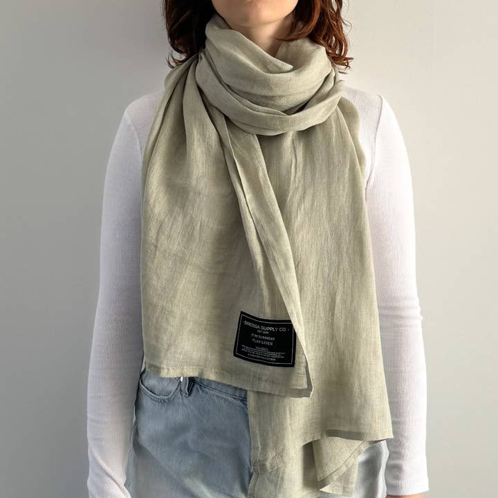 Pistachio - Linen Scarf for wholesale by Barossa Supply Co.