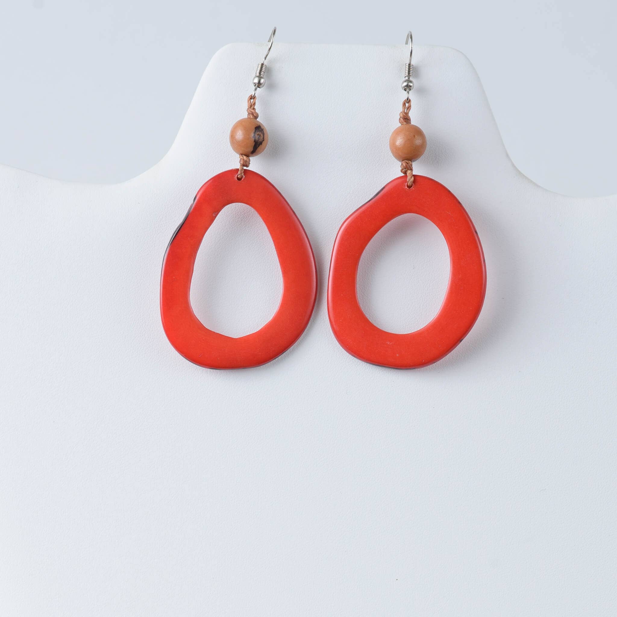 TaguArtsy - Wholesale Dangle Earrings - Alicia Tagua Oval Drop Earrings | Handmade & Lightweight 8