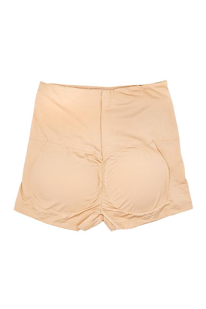 PINEAPPLE Beauty - Wholesale Underwear - Women's - Fullness 7029L High Waist Boyshorts Butt Booster Beige - 62