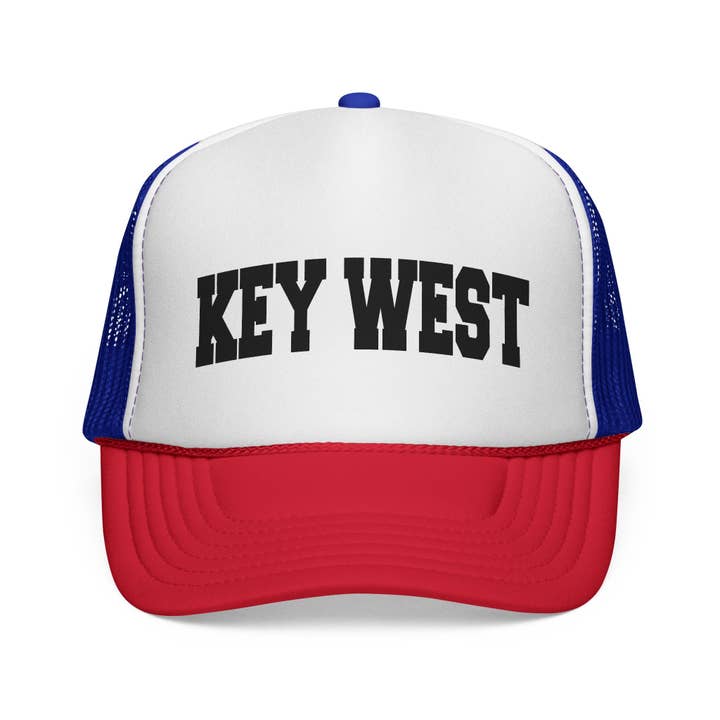 Casquette trucker pour enfants style universitaire Key West, Floride pour la vente par Hey Mountains