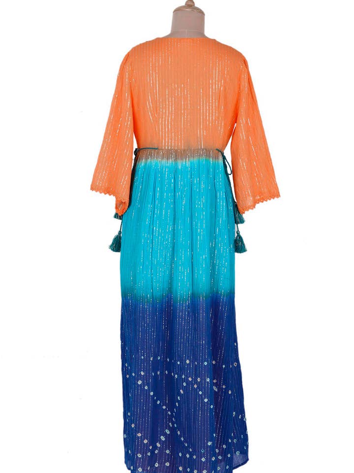 NOVICA - Wholesale Dress - Women's - Goa Spice Garden Cotton Empire Waist Maxi Dress