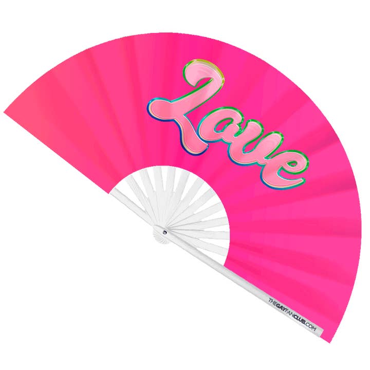 Ventilateur d'amour (UV) pour la vente par The Gay Fan Club