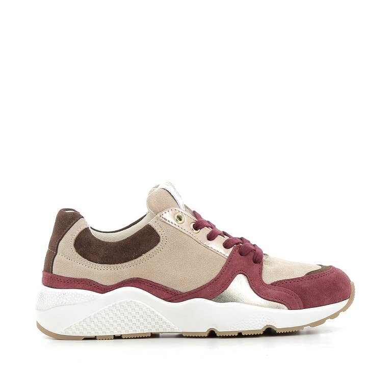 Hodea Sneakers Alba vera pelle Bordeaux per la vendita all'ingrosso da parte di HODEA