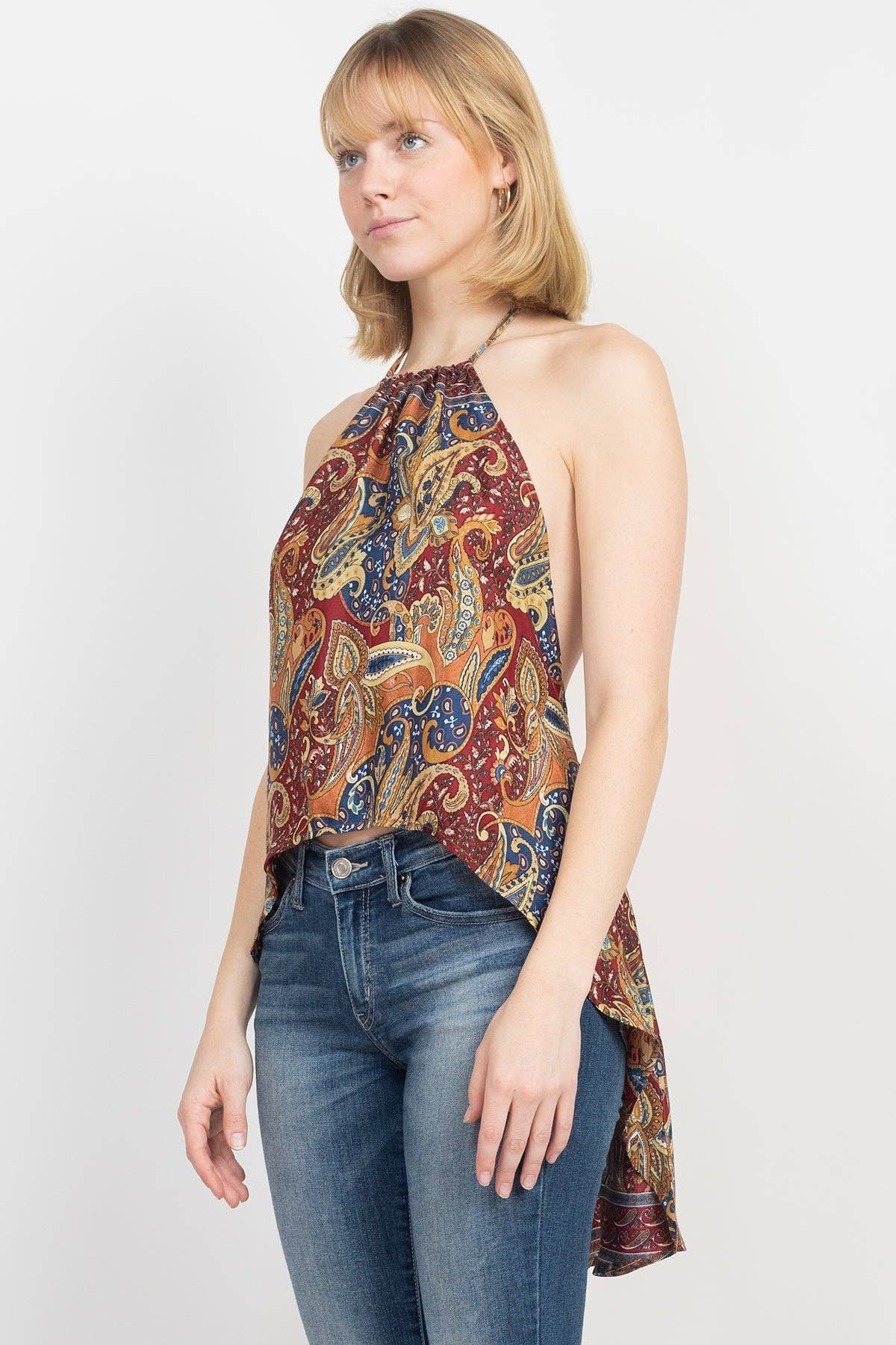 Lakhays Collection Inc. - Wholesale Blouse - Women's - Flowy Backless Halter Top2