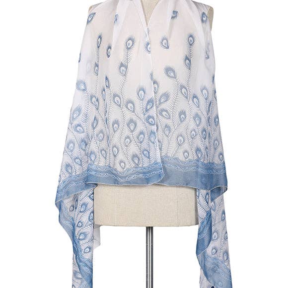 Couvre-lit d'été en plumes de paon bleu pour la vente par BNB Crafts Inc.