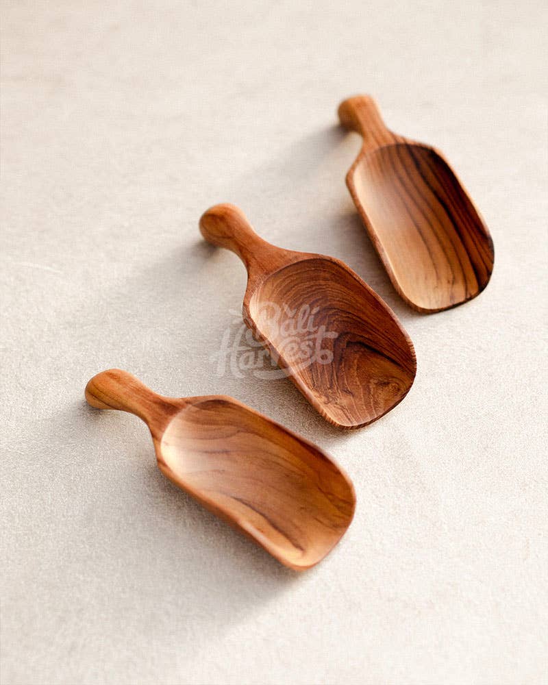 Bali Harvest - Vente Cuillère doseuse - Cuillère à mesurer en bois en teck - Cuillère à mesurer le sucre de riz3