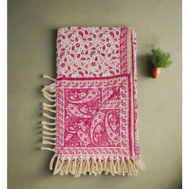 Tibet Handicrafts LLC - Wholesale Throw Blanket - The Pink Life Shawl3