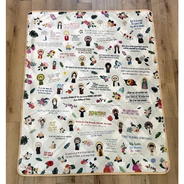 50x60 Saint quotes pattern Ultra soft throw Blanket. for wholesale by Meyer Market Designs