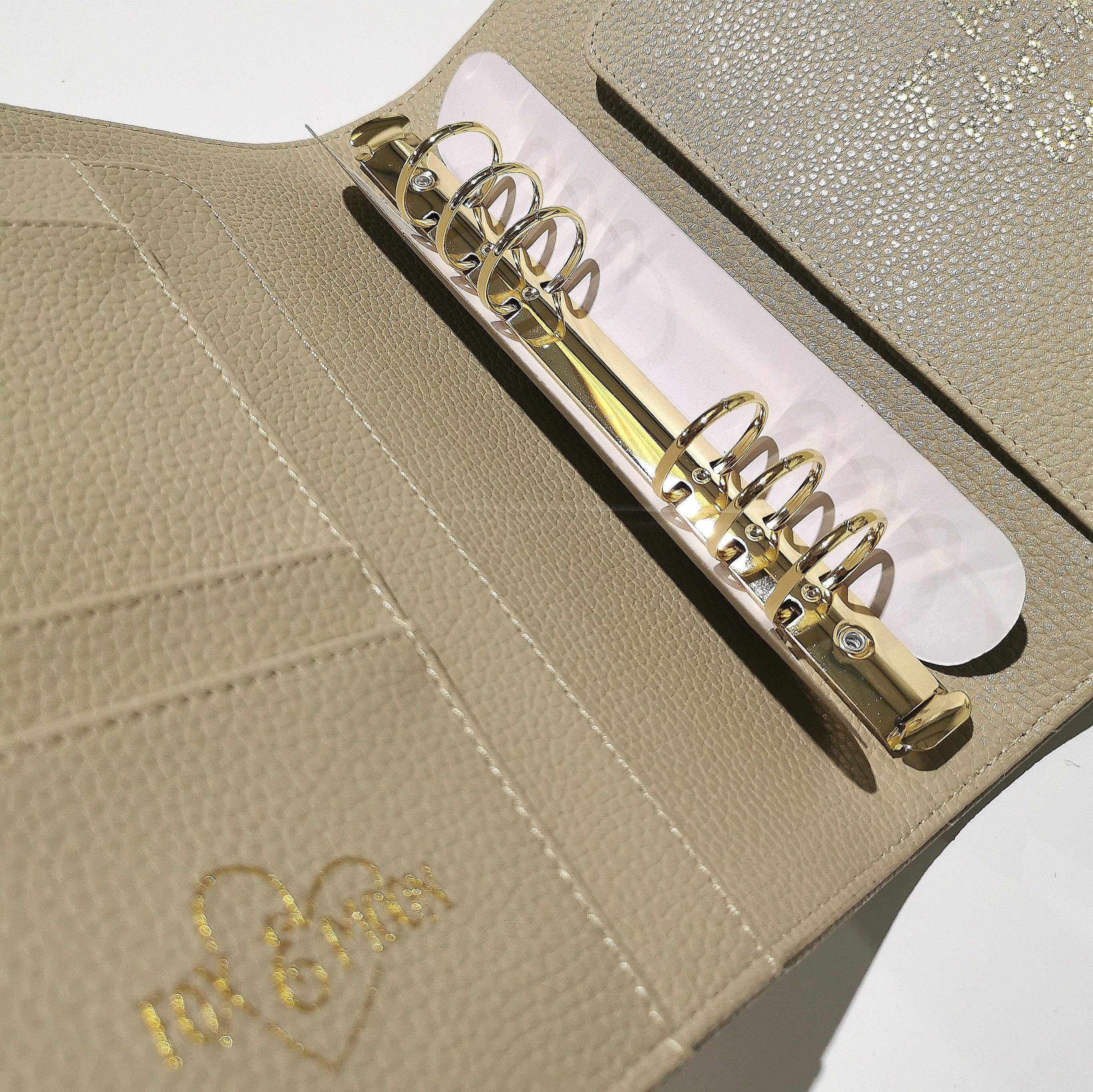 Fox & Moon – Engroshandel Planner – Personlig planlægger med champagnefarvet quiltet omslag4