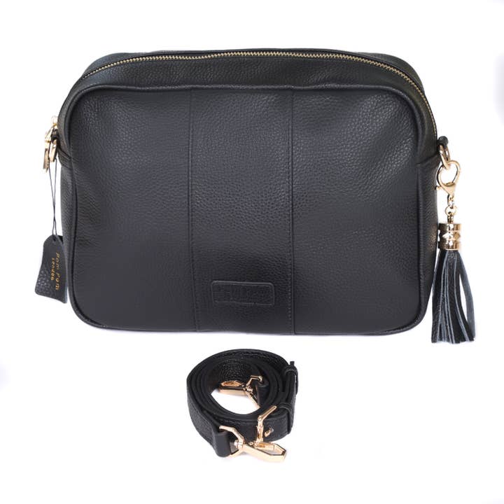 Pom Pom London – wholesale Crossbody bag – Women's – Pom Pom London City Plus Bag Black & Strap Black Mix3