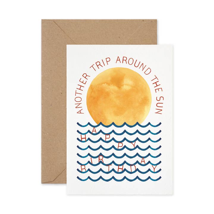 Cartão Viagem ao redor do sol por atacado de Paper Parade Stationers
