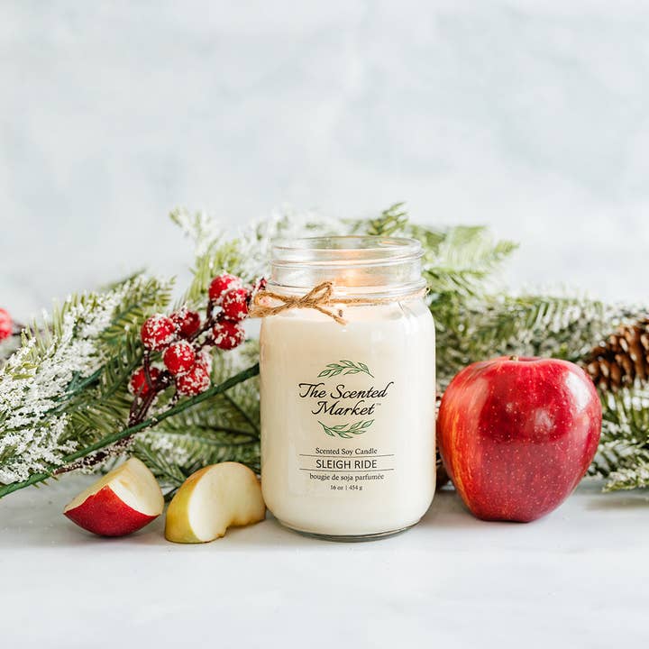SLEIGH RIDE Sojawaskaars 16 oz voor wholesale door The Scented Market