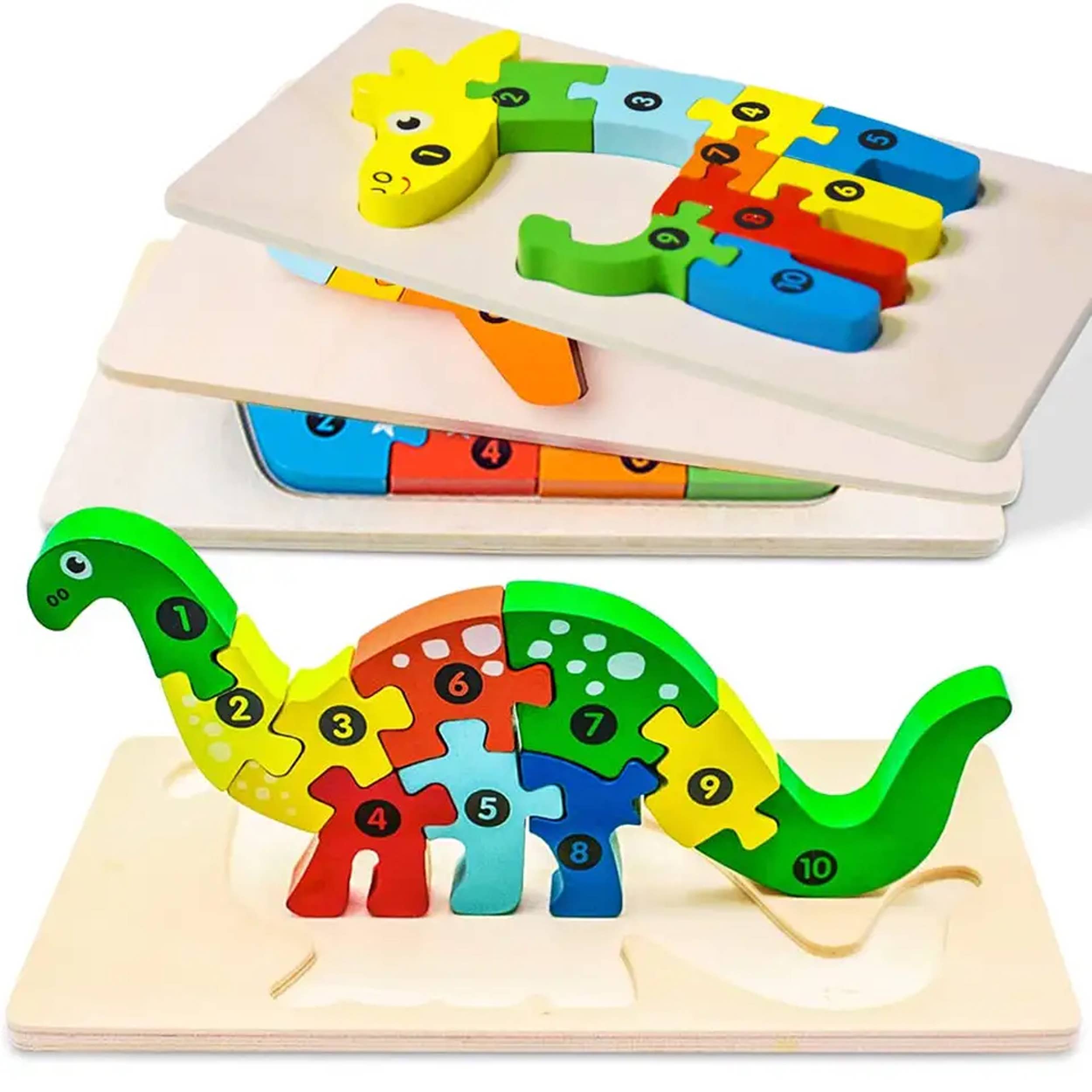 JSBlueRidge Toys - Vente Puzzle – enfant - Puzzle éducatif en bois Montessori pour enfants2