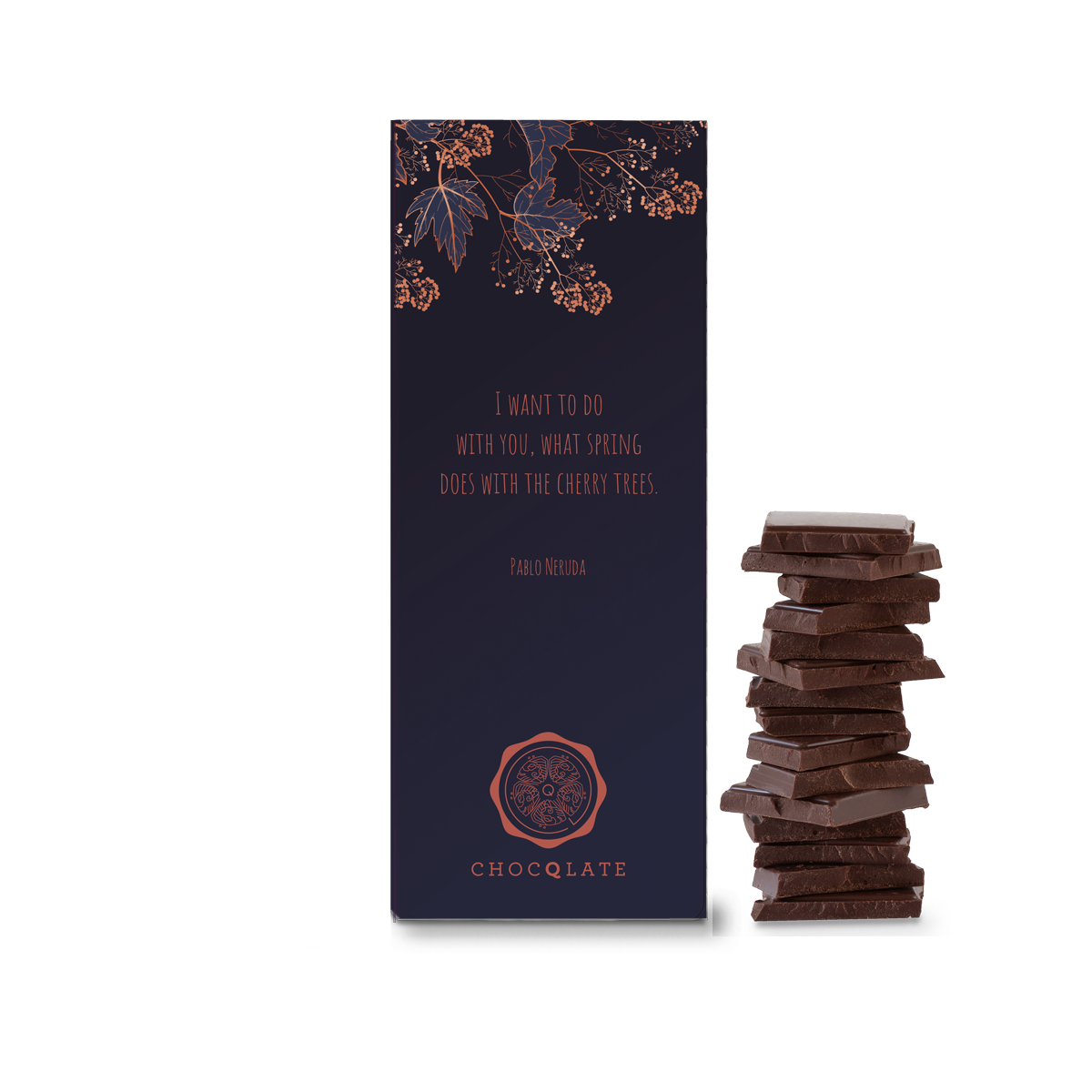 Chocqlate – Barra de chocolate por atacado – Chocolate orgânico CHOCQLATE 50% com creme de avelã0