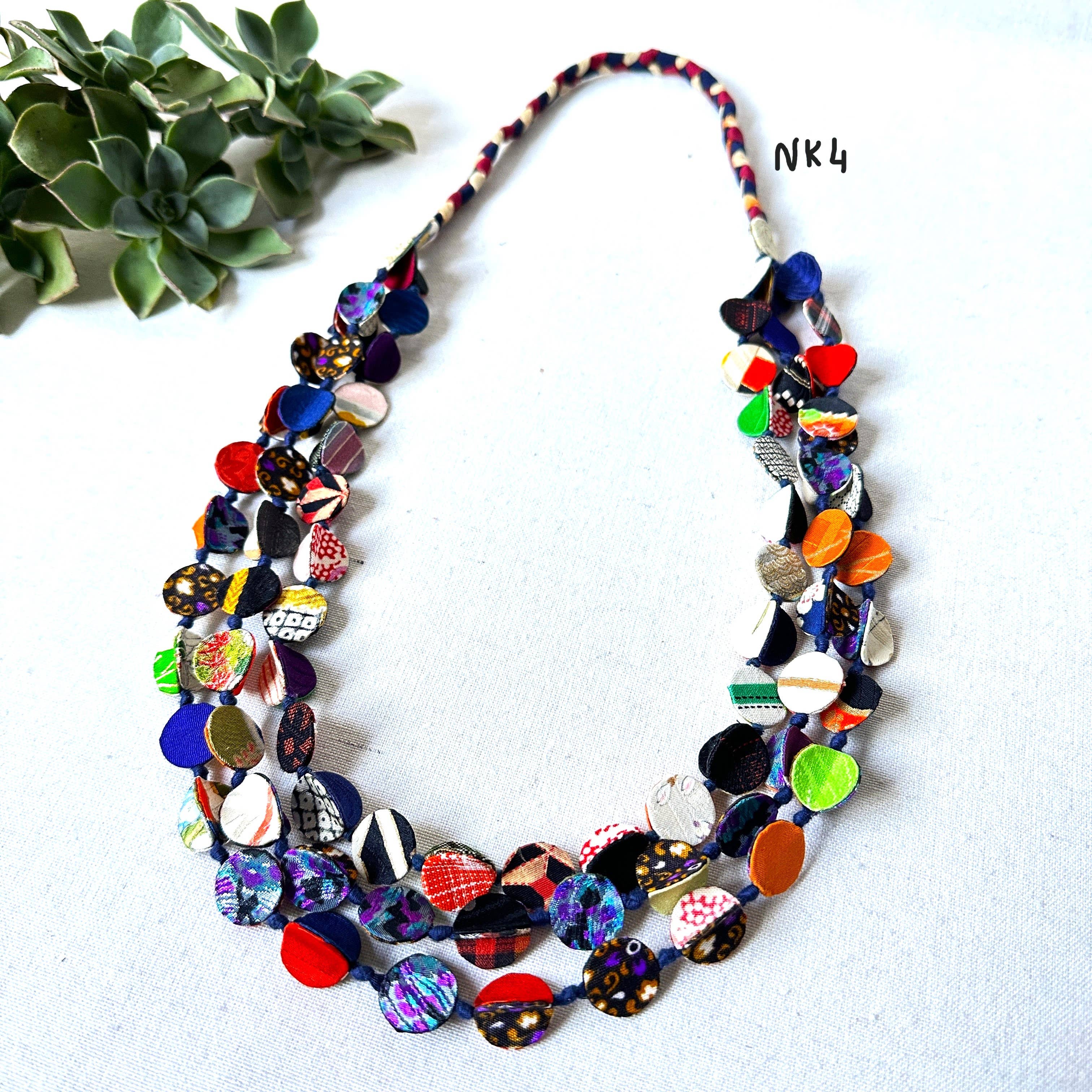 Sophie Silks - Vente Colliers plastrons - Collier kimono en corde à trois brins4