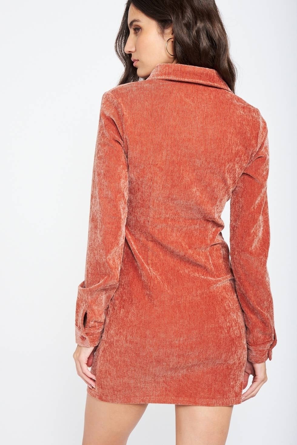 Emory Park – Großhandel Kleid – Damen – HEMDKLEID AUS STRETCH-CORD MIT KRAGEN6