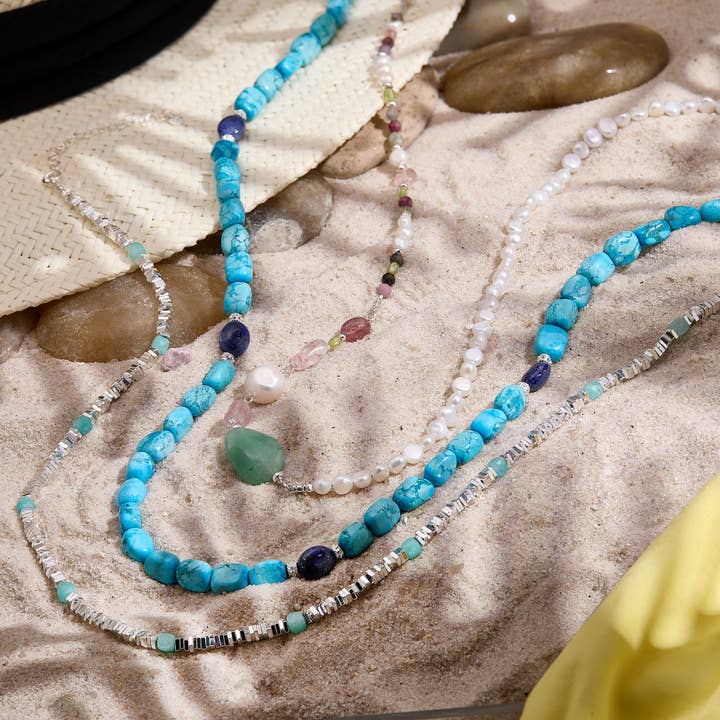 Blue Silpada 'Delightful Moment' Silver Mixed Stones Necklace, 19 for wholesale on Faire6