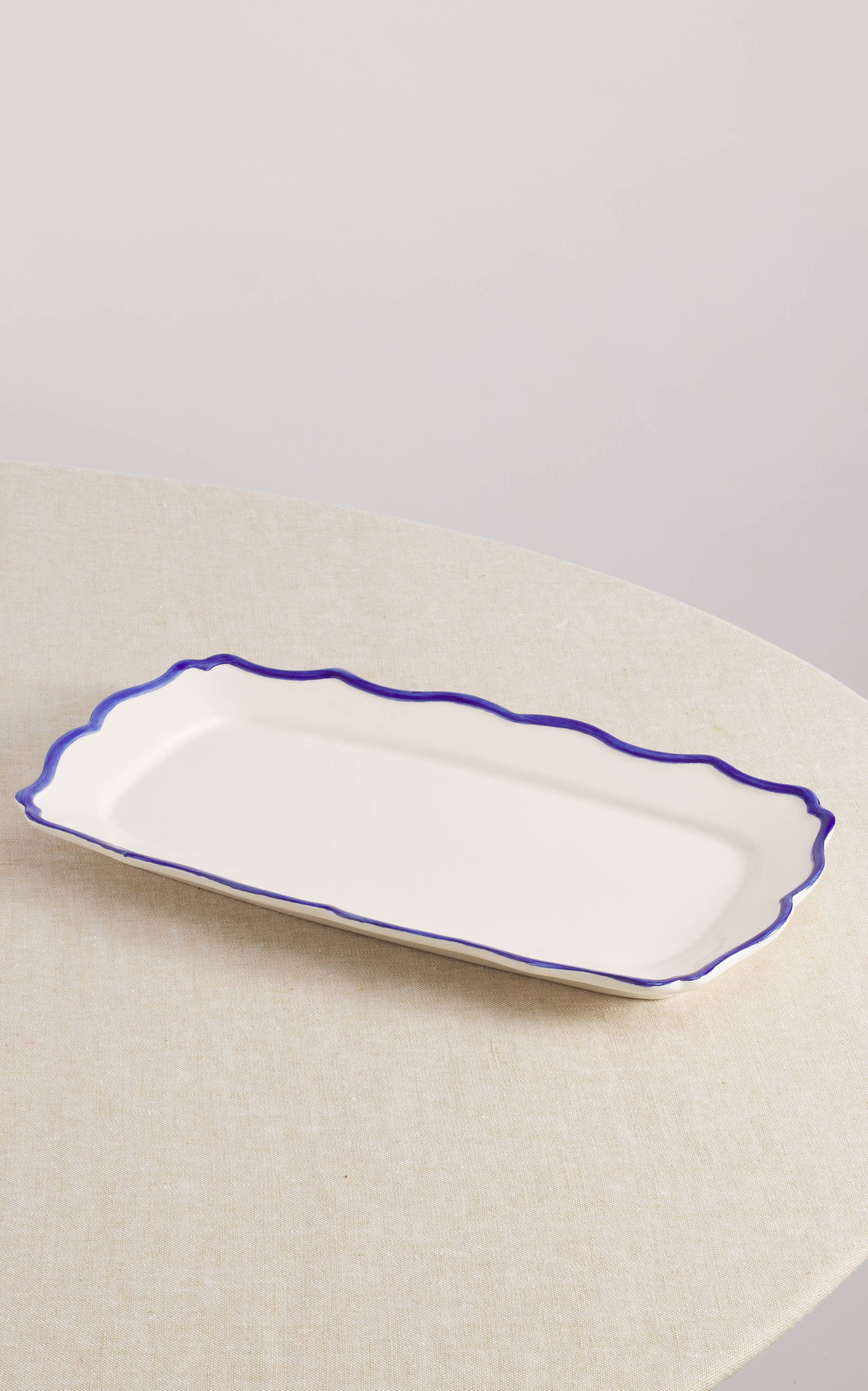 Maison Madison Home - Wholesale Platter - Jane Rect. Hand-Painted Tray 16'' x 8,9''1