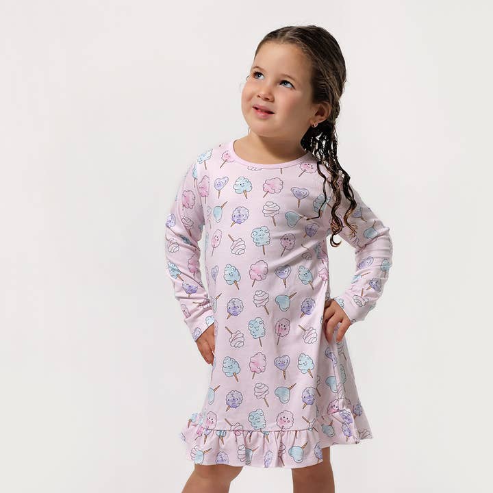 Cotton Candy Long Sleeve Dress for wholesale by Baby Noomie