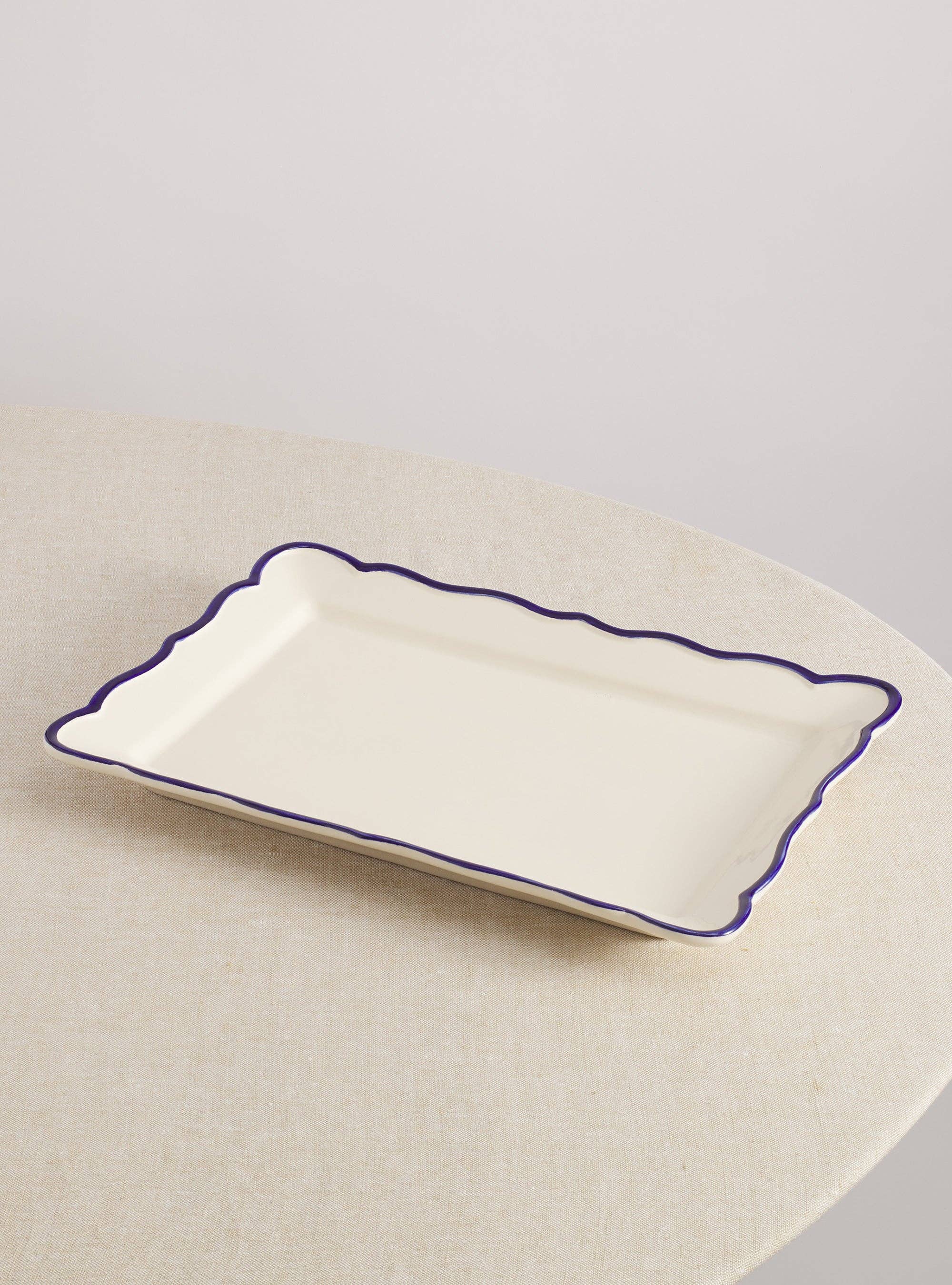 Maison Madison Home - Wholesale Platter - Jane Hand-Painted Rectangular Platter 15.4"2