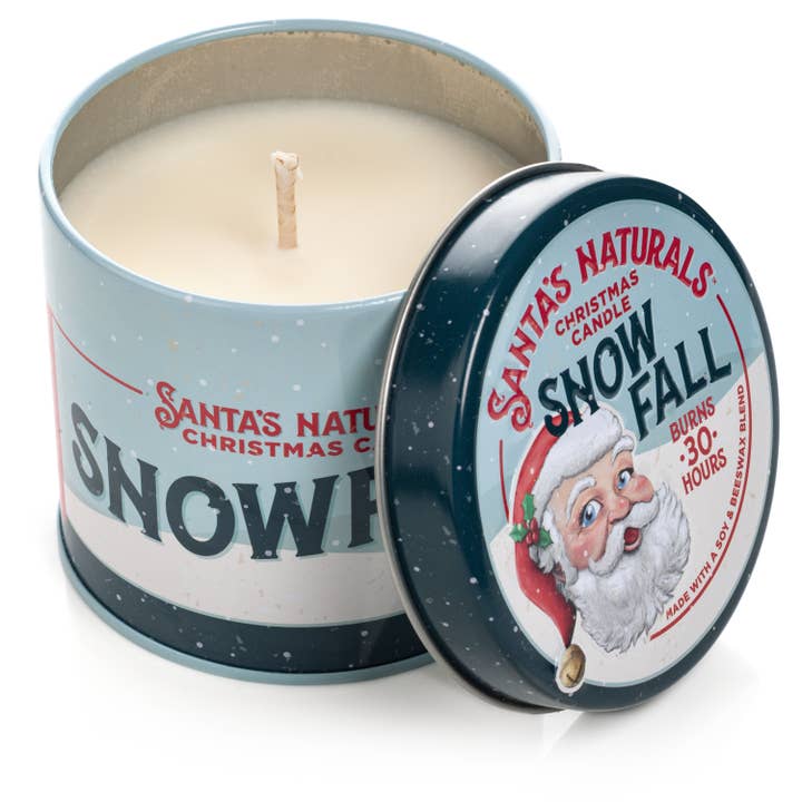 Santa's Naturals - Wholesale Jar/Filled Candle - Christmas Candle in Snow Fall 9oz ($7.50 each)